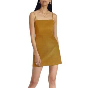 Aritzia Wilfred Isabelle Corduroy Mini Dress In Golden Amber Size 4